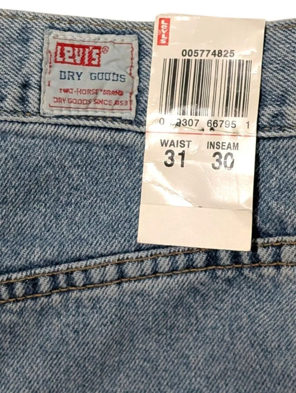Vintage Levis Dry Goods Carpenter Jeans Men 31x30 Deadstock NWT 90s Baggy
